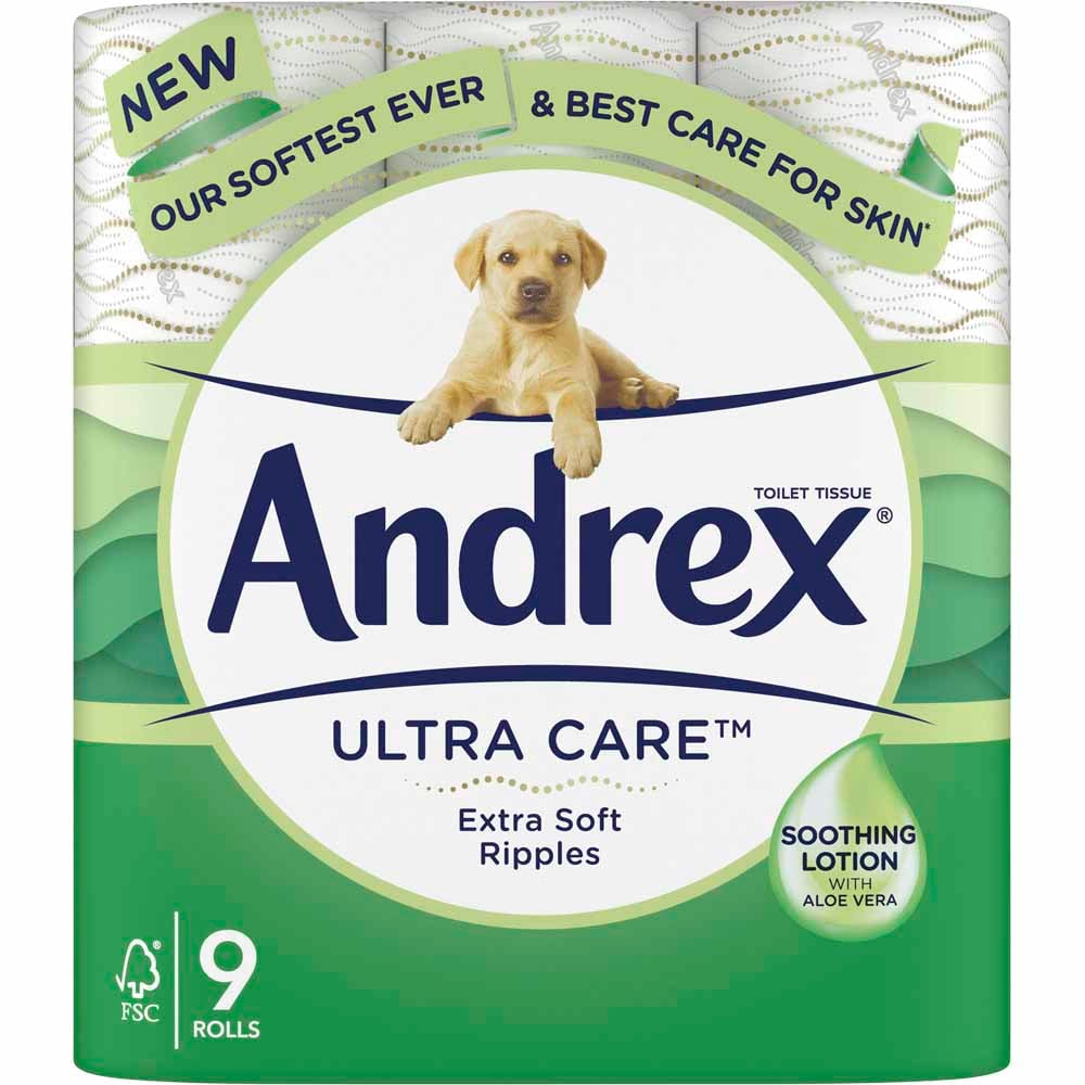 Andrex Ultra Care Toilet Rolls 9 Rolls RRP £6.75 CLEARANCE XL £5.99